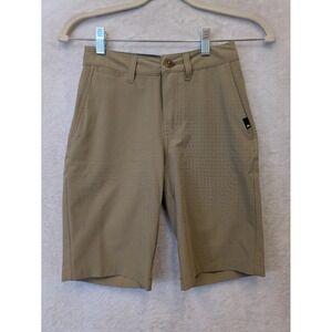 Quiksilver Amphibian Shorts Kid's‎ 22 Khaki Tan 4-Way Stretch Hybrid Walkshorts